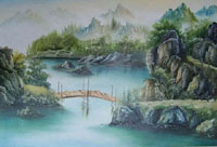 锦绣河山风景油画