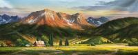 高山风景油画
